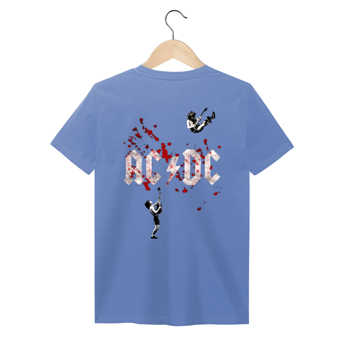 Camisa estonada ACDC manchas