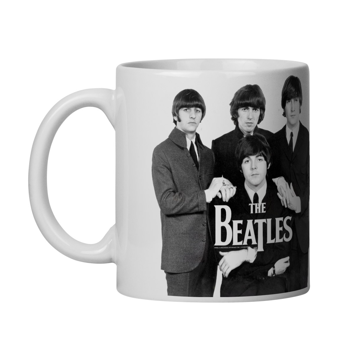 Caneca Beatles Preto e Branco