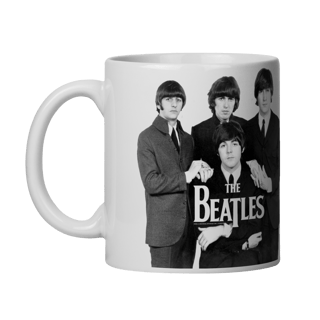 Caneca Beatles Preto e Branco