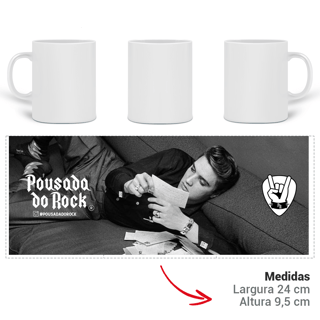 Caneca Elvis e cartas