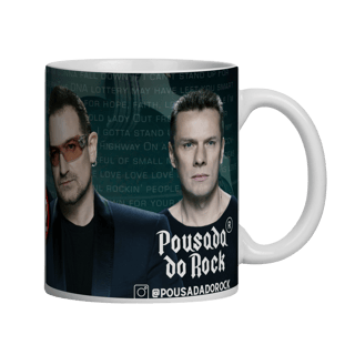 Caneca U2 colorida