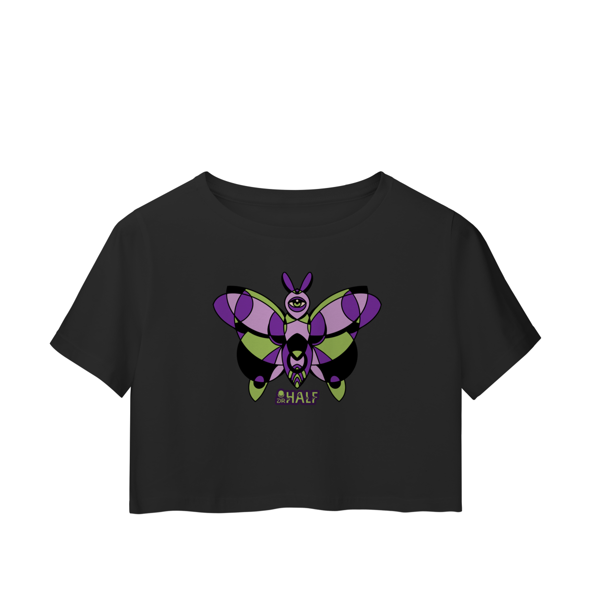 Cropped Butterfleye Preto / Branco