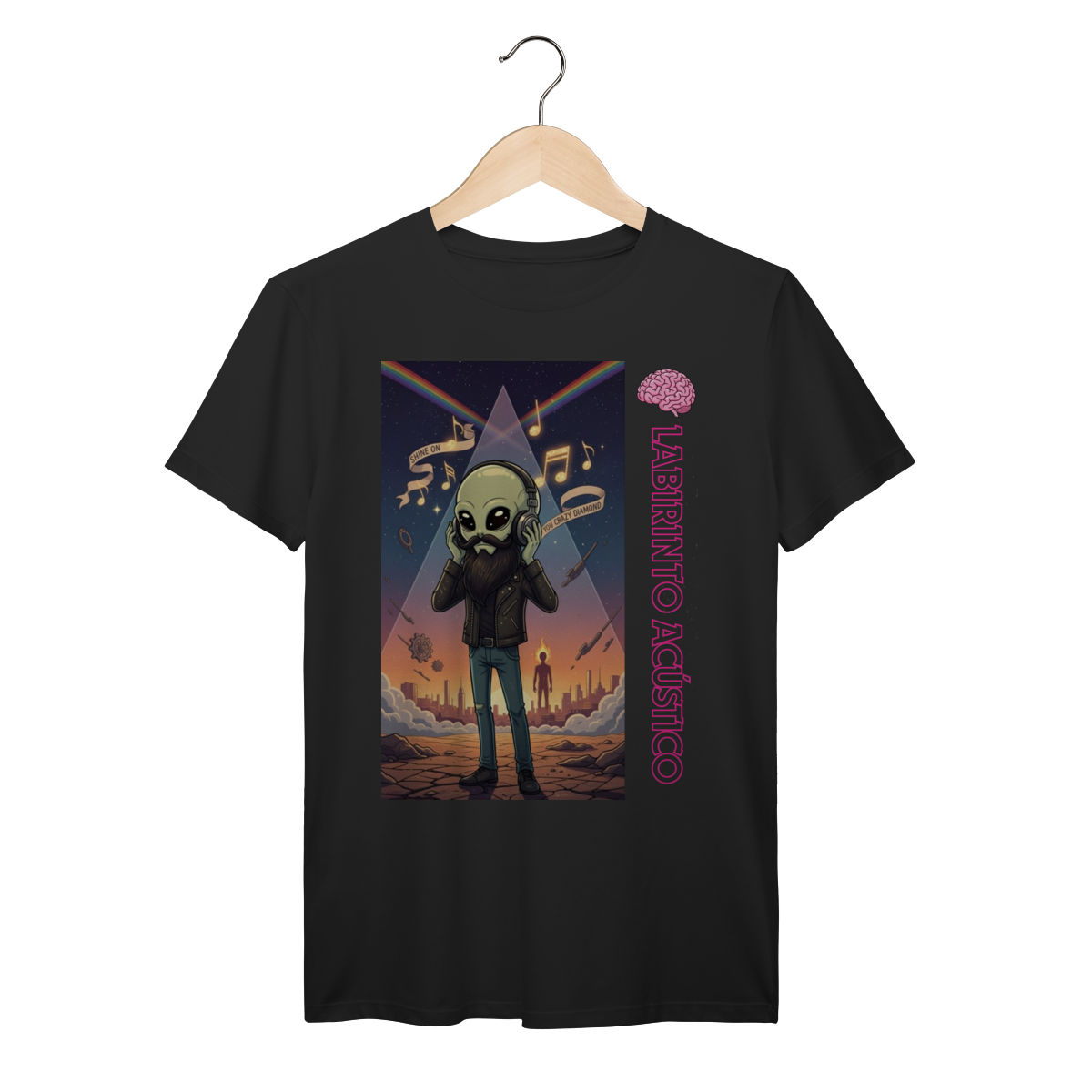 Nome do produto: Camiseta Dimensional – Alien Floyd Tribute