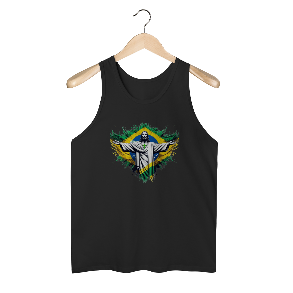 Nome do produto: Regata Masculina Quality - ESTAMPA CRISTO REDENTOR