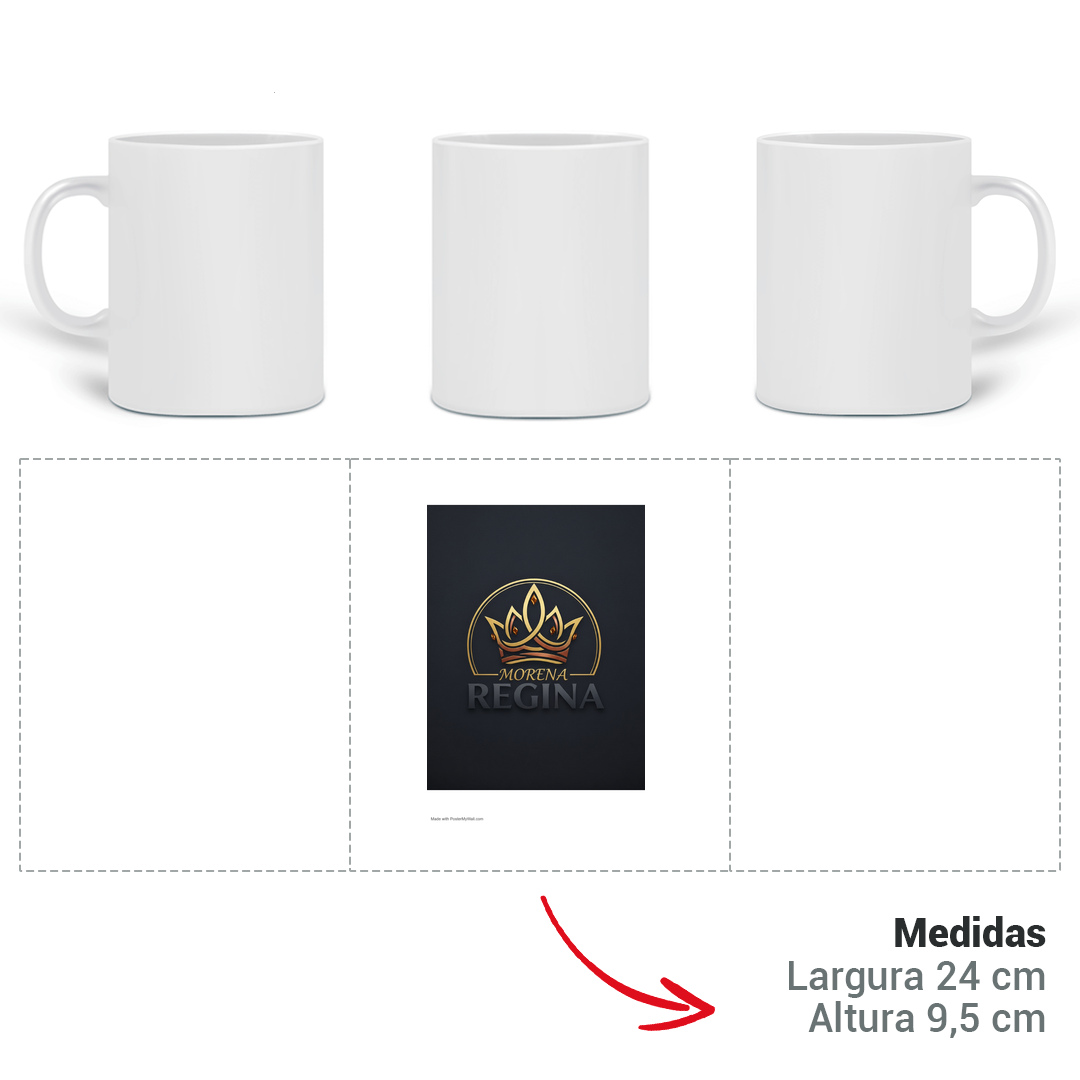 Nome do produto: Caneca Mágica Morena Rainha