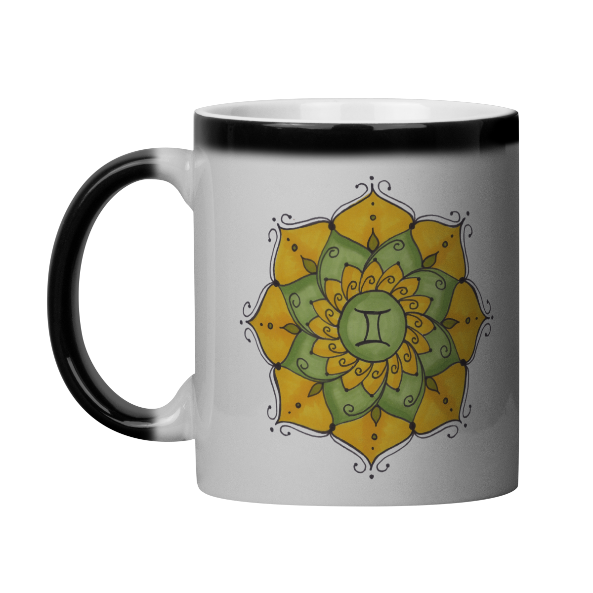 Caneca Mágica Mandala Signo de Gêmeos - 