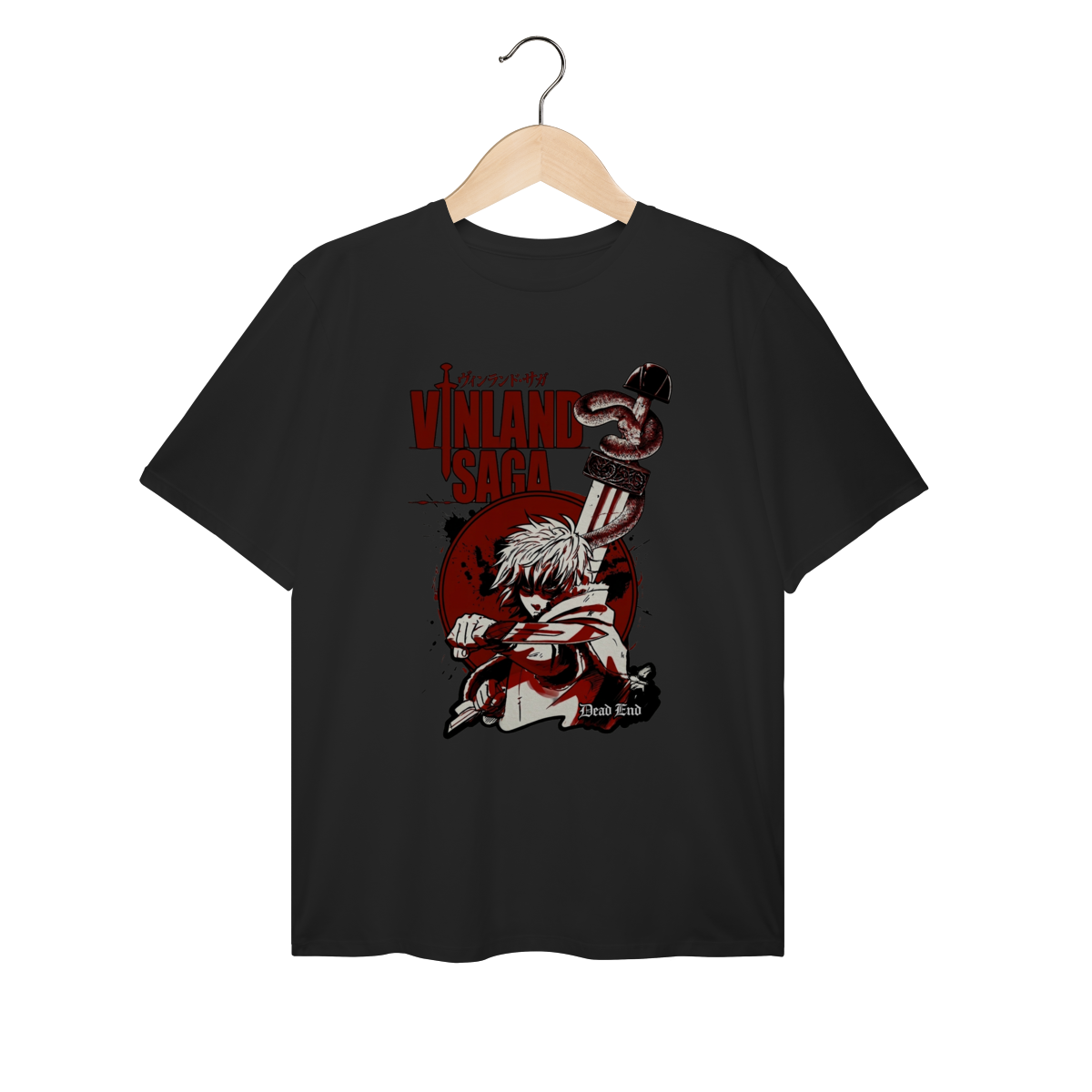 Camiseta Vinland Saga Thorfinn - Estampa Frontal | Algodão Premium Streetwear