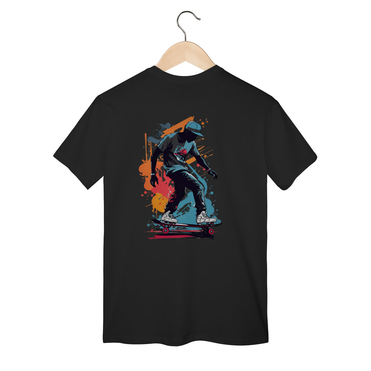 T-Shirt Classic: SKATE RIDER (Zero Queda no Estilo) *Estampa nas Costas*