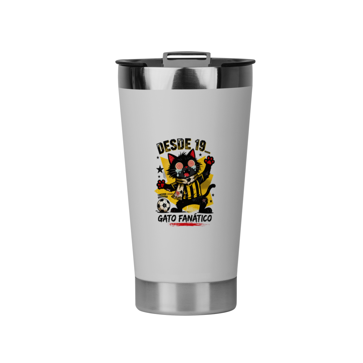 Caneca Torcedor Possuído - Gato Futebol Fanático Meme