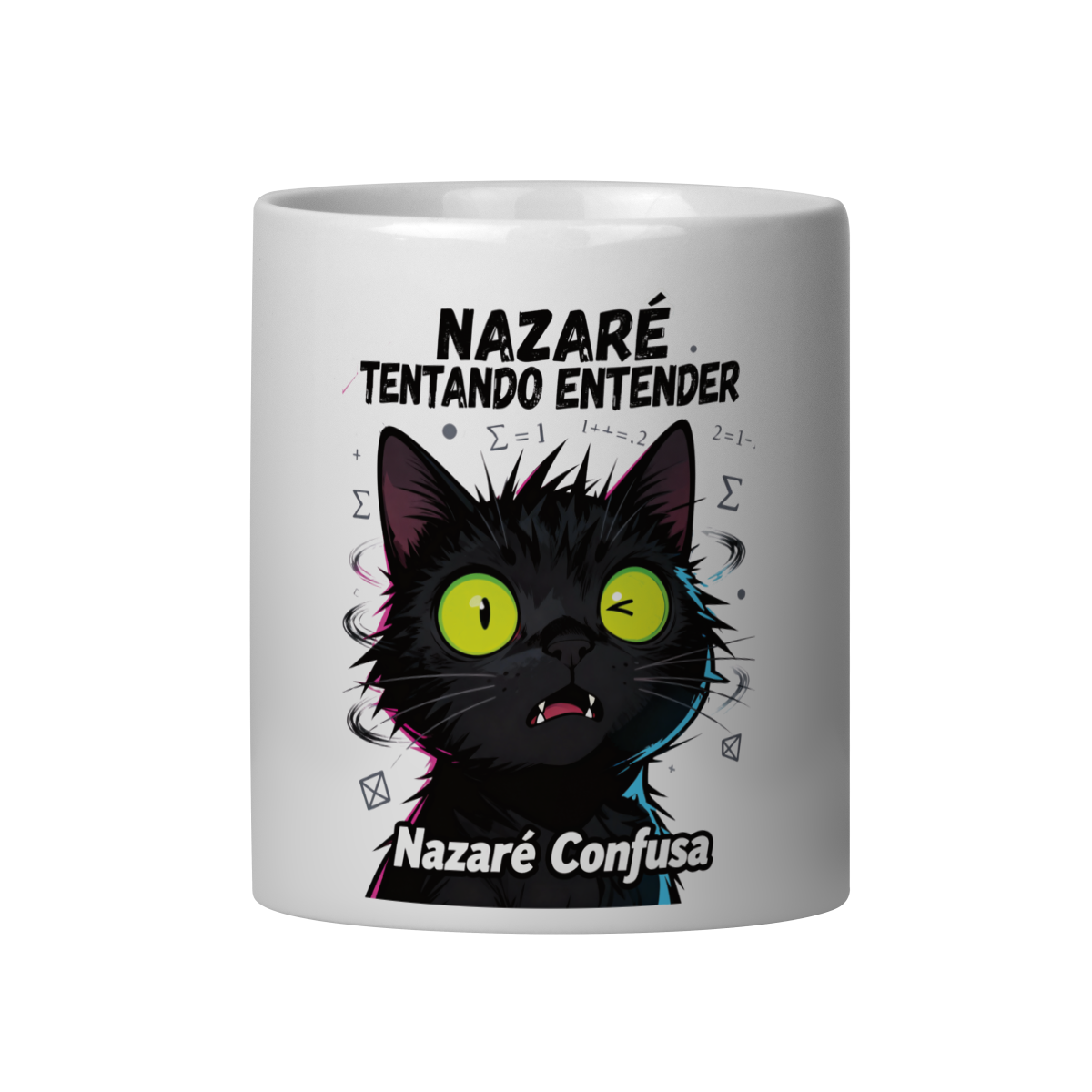 Caneca - NAZARÉ TENTANDO ENTENDER - GATO PRETO CONFUSO