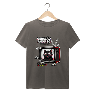 Camiseta Geração Anos 90 Gato Hipnotizado TV Nostalgia Retrô