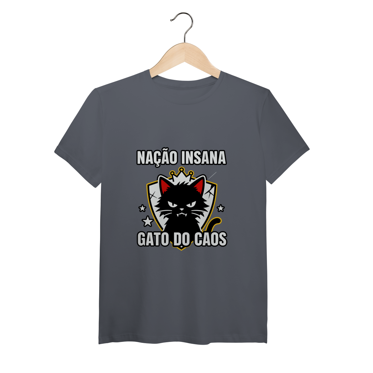 Camiseta Nação Insana Gato do Caos Meme Streetwear