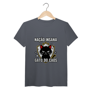 Camiseta Nação Insana Gato do Caos Meme Streetwear