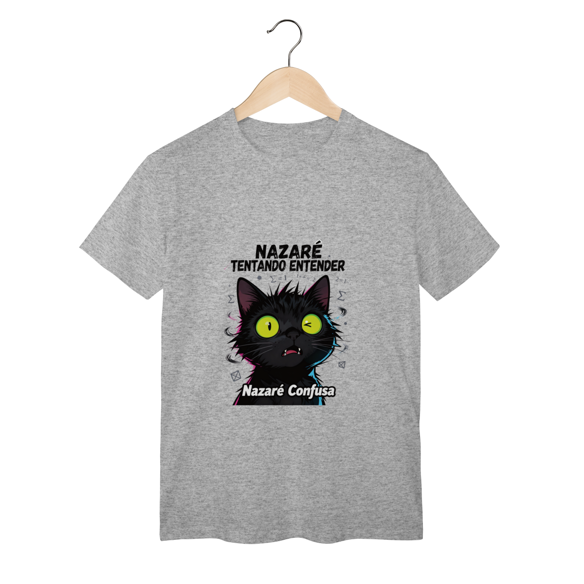 Camiseta Infantil NAZARÉ TENTANDO ENTENDER - CAMISETA GATO MALUCO