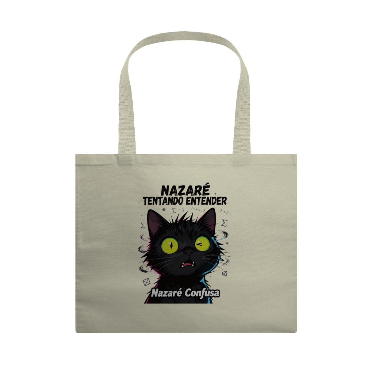 Ecobag - NAZARÉ TENTANDO ENTENDER - GATO PRETO CONFUSO