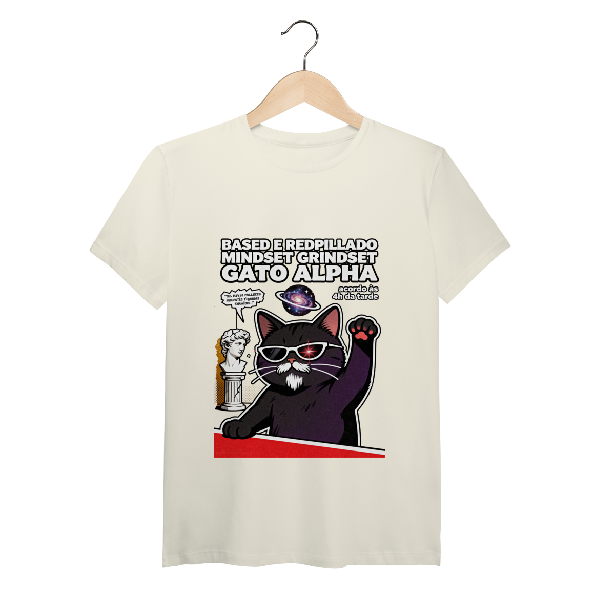 Camiseta Based Redpillado Gato Alpha Sigma Mindset Ironic