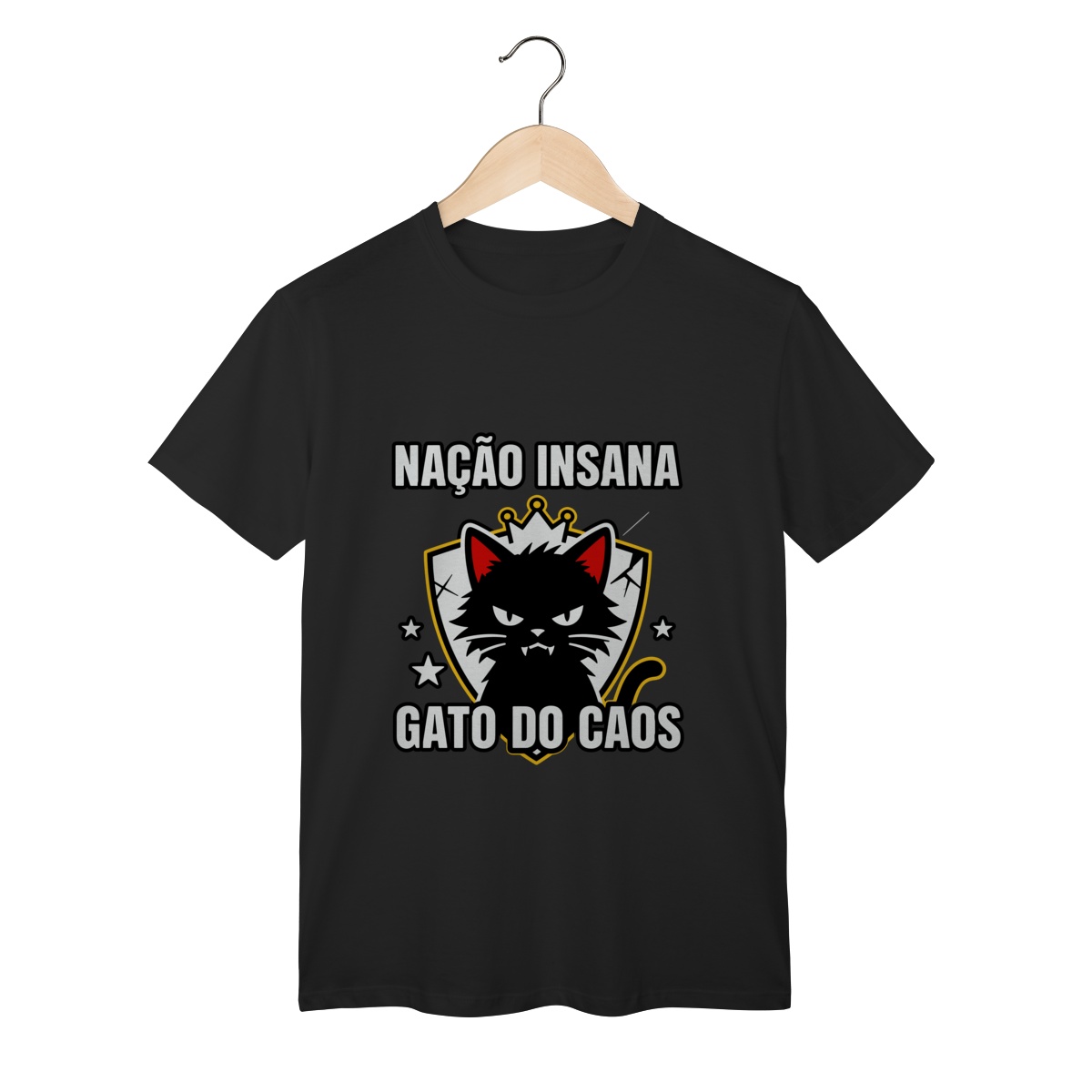 Camiseta Nação Insana Gato do Caos Meme Streetwear