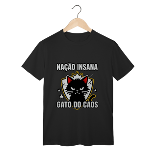 Camiseta Nação Insana Gato do Caos Meme Streetwear