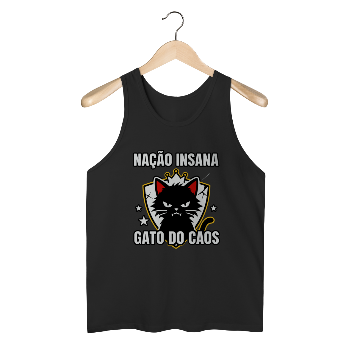 Camiseta Nação Insana Gato do Caos Meme Streetwear