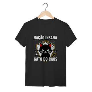 Camiseta Nação Insana Gato do Caos Meme Streetwear