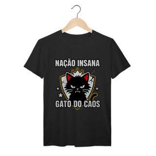 Camiseta Nação Insana Gato do Caos Meme Streetwear