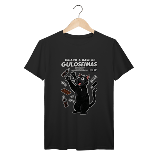 Camiseta Criado Base Guloseimas Gato Viciado Fome Nostalgia
