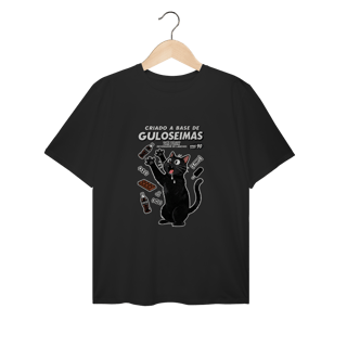 Camiseta Criado Base Guloseimas Gato Viciado Fome Nostalgia