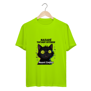 Camiseta Sport UV - NAZARÉ TENTANDO ENTENDER - GATO PRETO CONFUSO