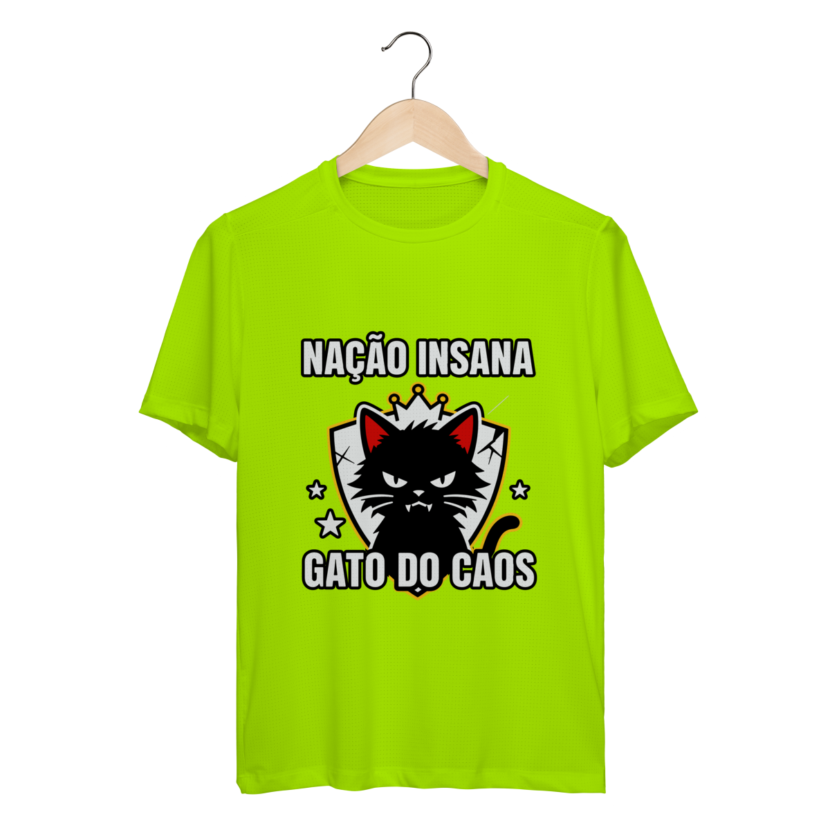 Camiseta Nação Insana Gato do Caos Meme Streetwear