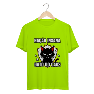 Camiseta Nação Insana Gato do Caos Meme Streetwear