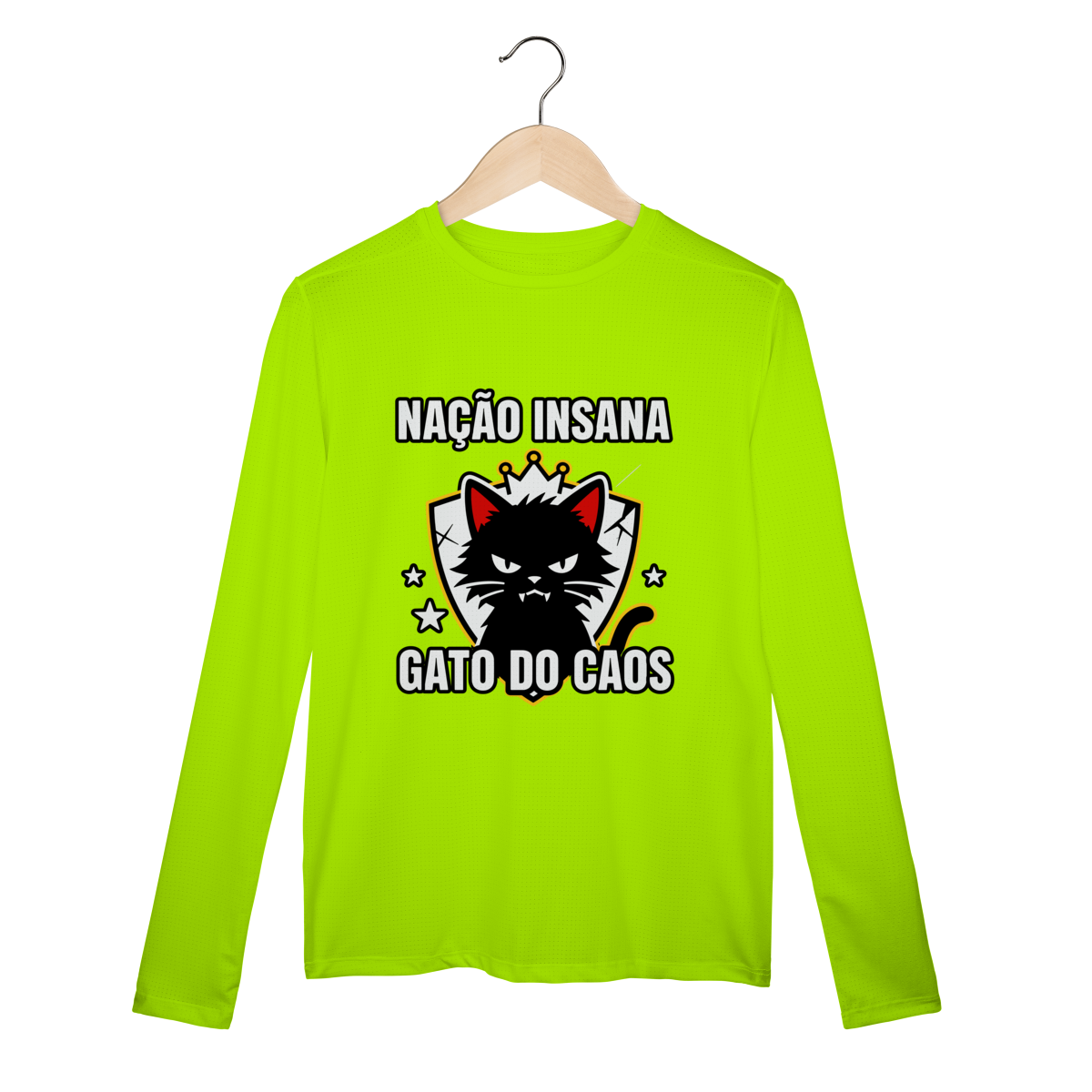 Camiseta Nação Insana Gato do Caos Meme Streetwear