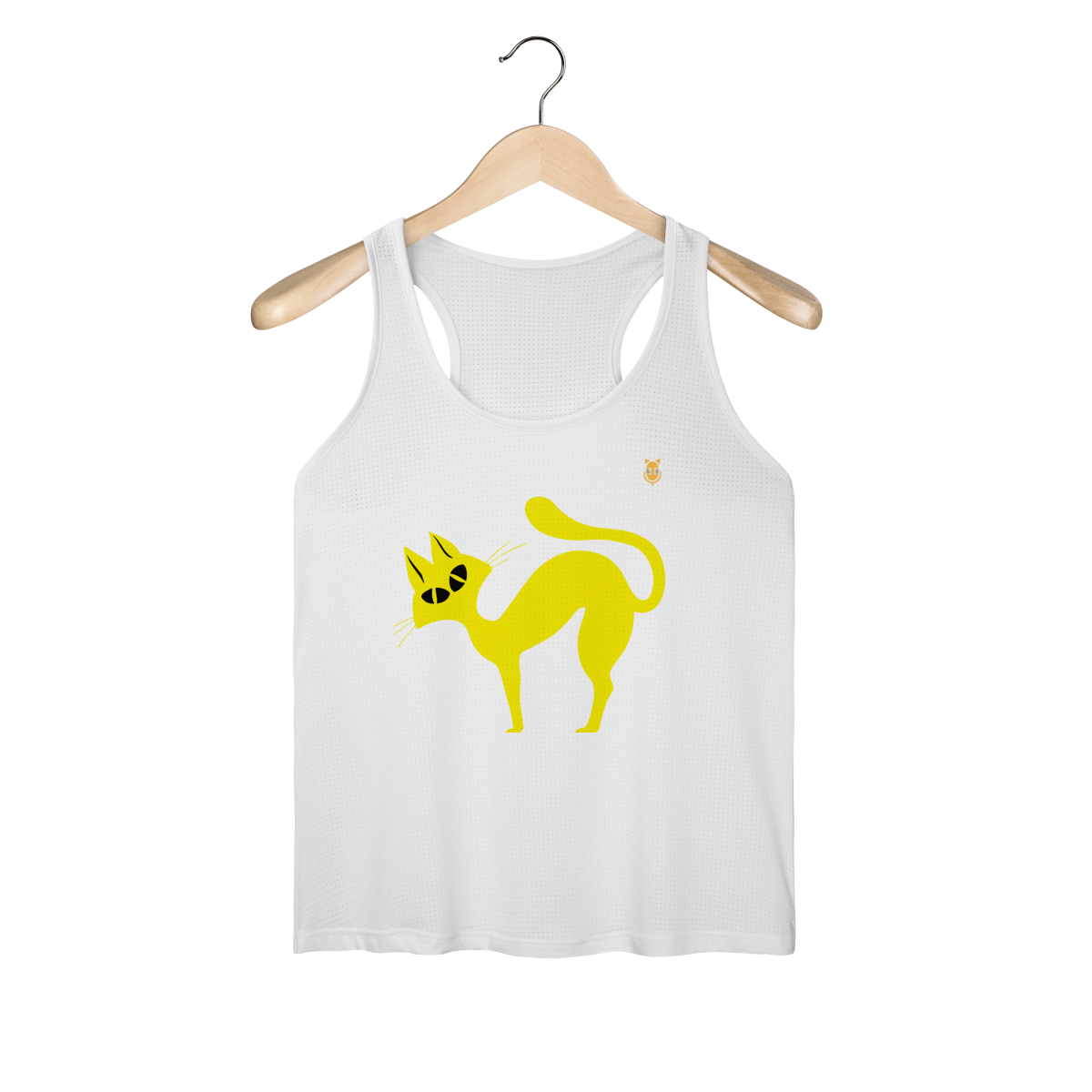 Nome do produto: Regata Fem Gato Curioso