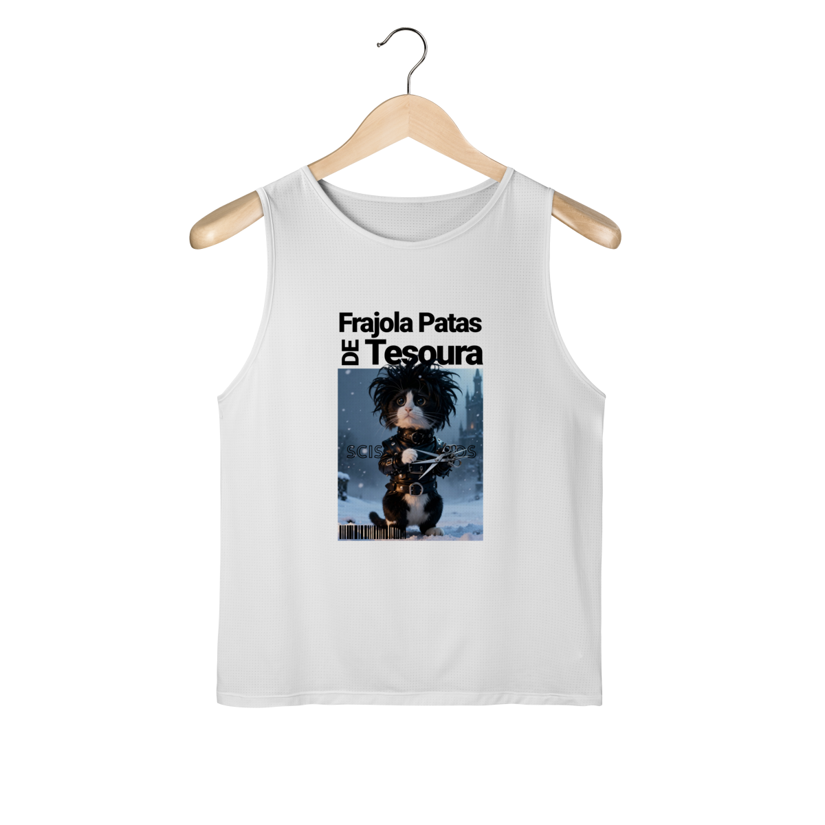 Nome do produto: Regata Masculina - Frajola Mãos de Tesoura