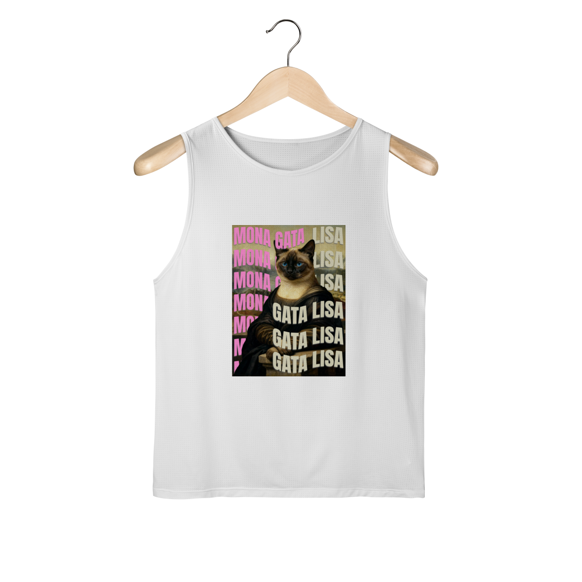 Nome do produto: Regata Masculina - Gata Lisa