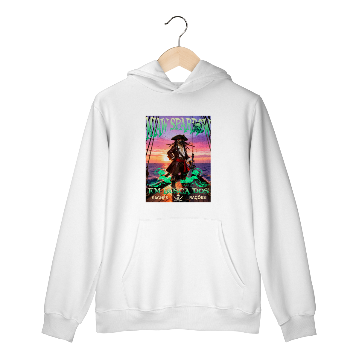 Nome do produto: Moletom com Bolso - Miaw Sparrow