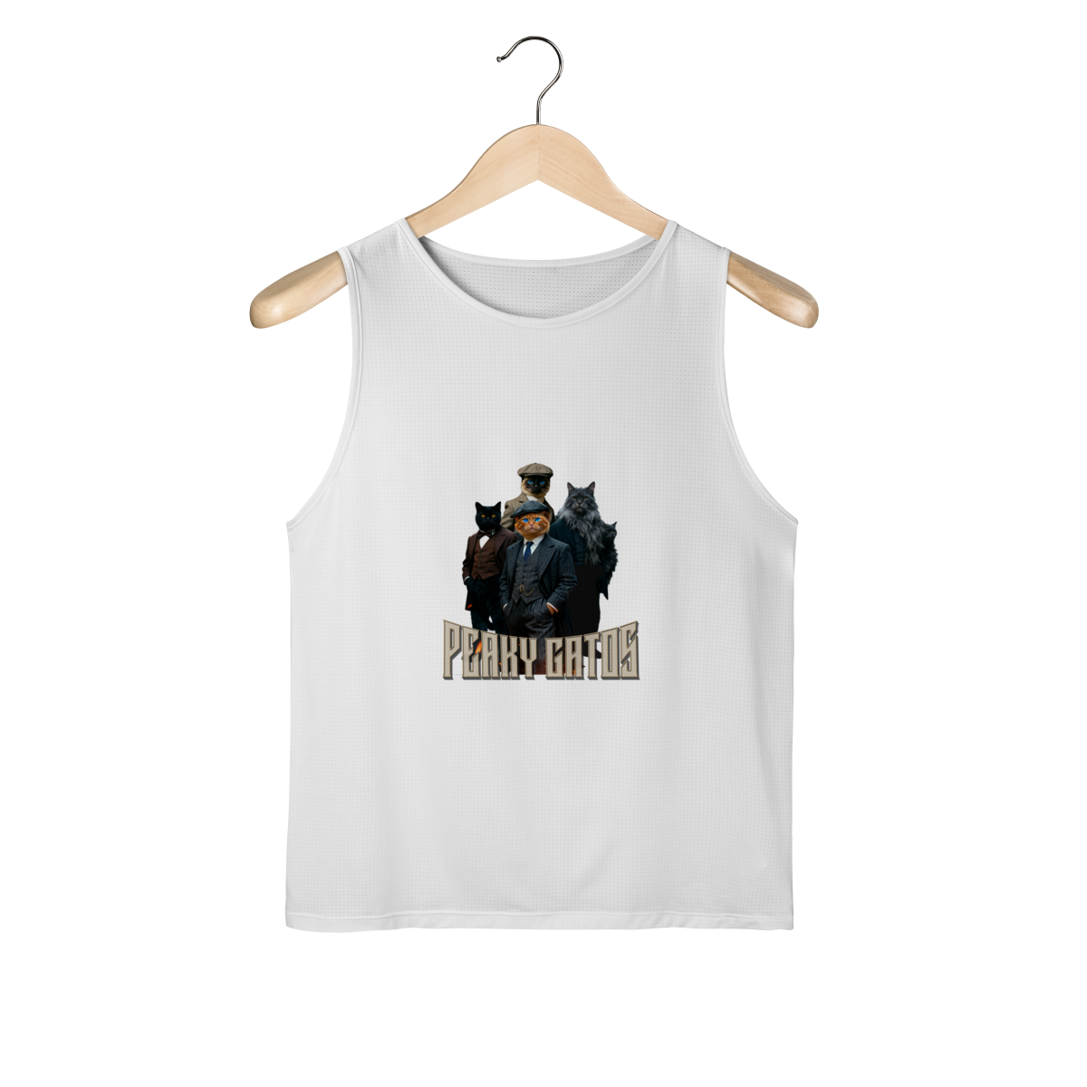 Nome do produto: Regata Masculina - Peaky Gatos