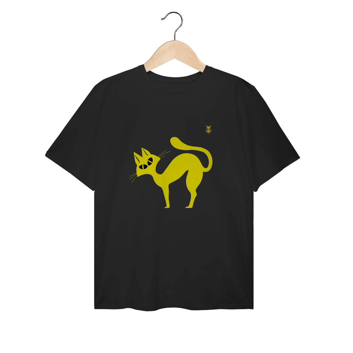 Nome do produto:  Camiseta Plus Size Gato Curioso