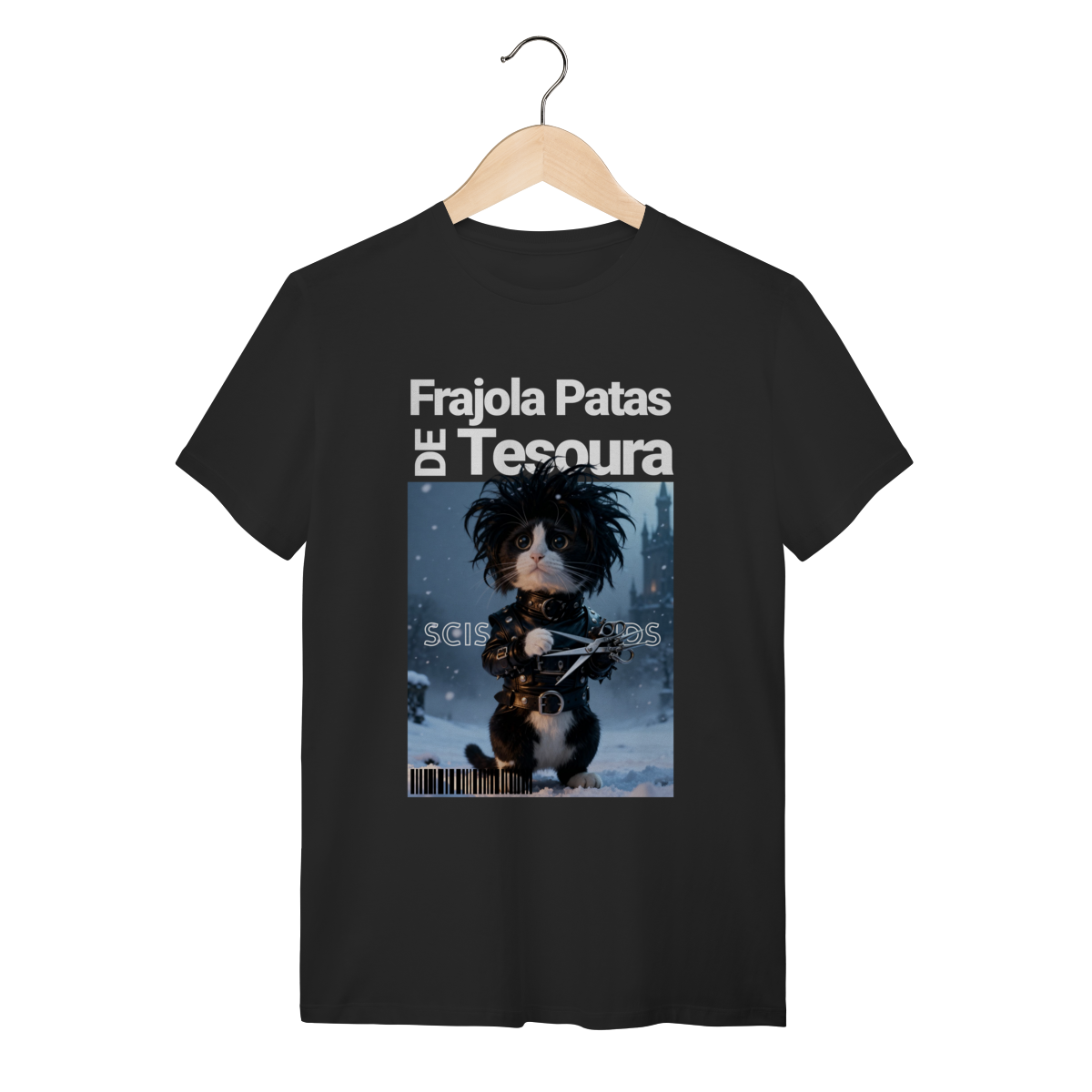 Nome do produto: Camiseta clássica - Frajola mãos de Tesoura