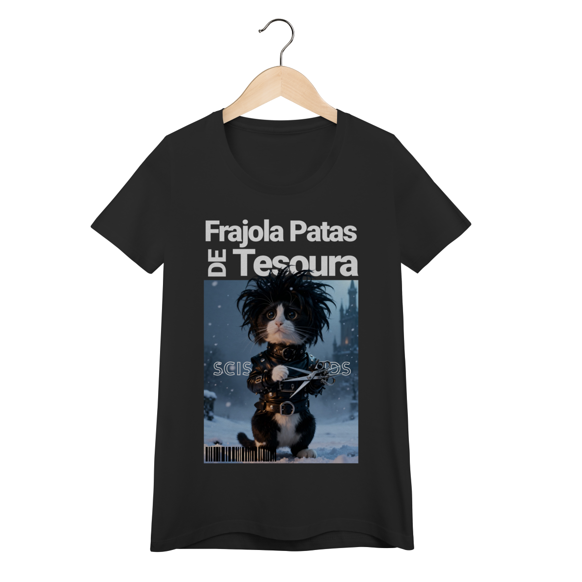 Nome do produto: Baby Look - Frajola Mãos de Tesoura