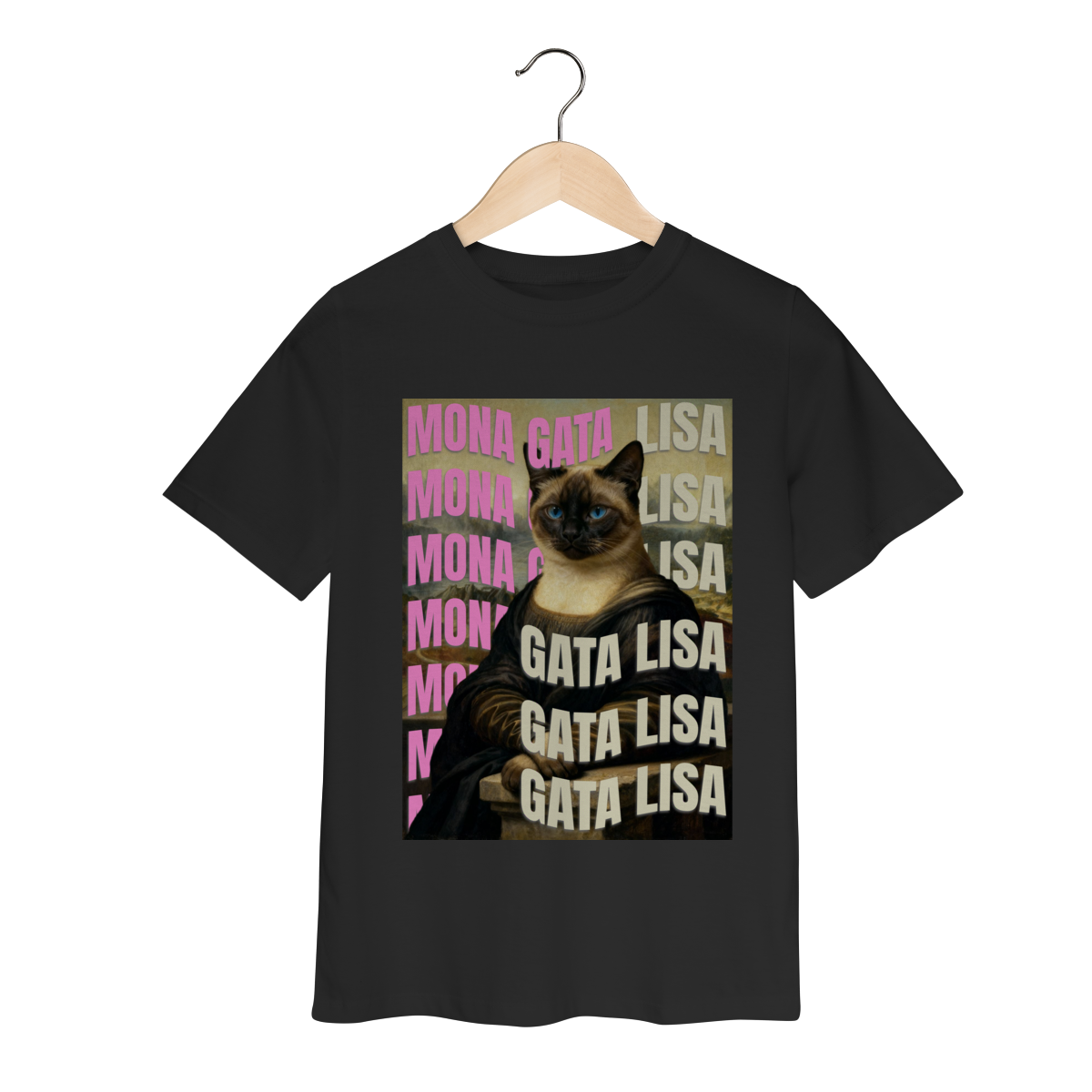 Nome do produto: Camiseta Infantil - Gata Lisa