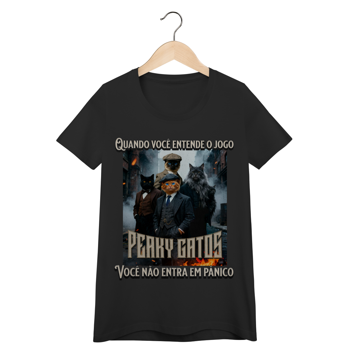 Nome do produto: Baby Look - Peaky Gatos