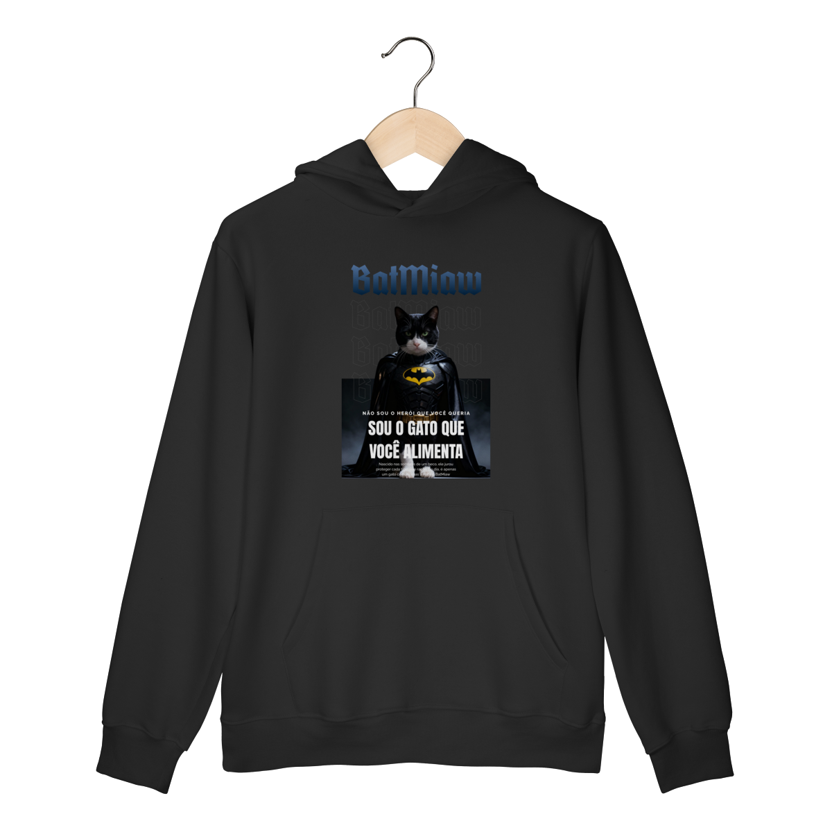 Nome do produto: Moletom com Bolso - Batmiaw