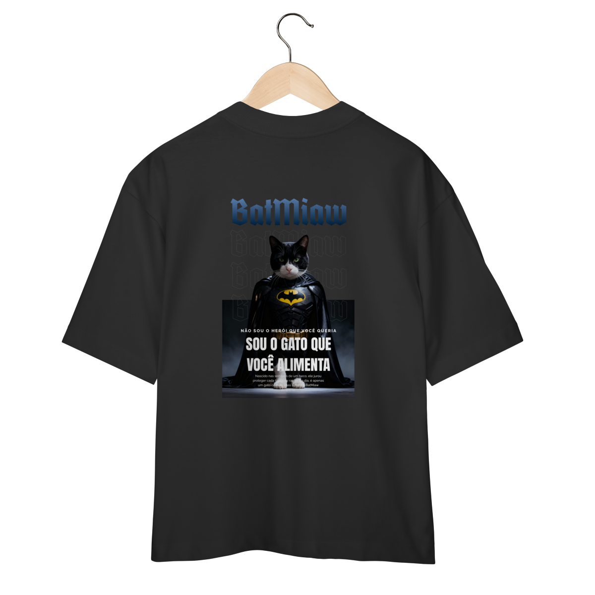 Nome do produto: Camiseta Oversized - Batmiaw