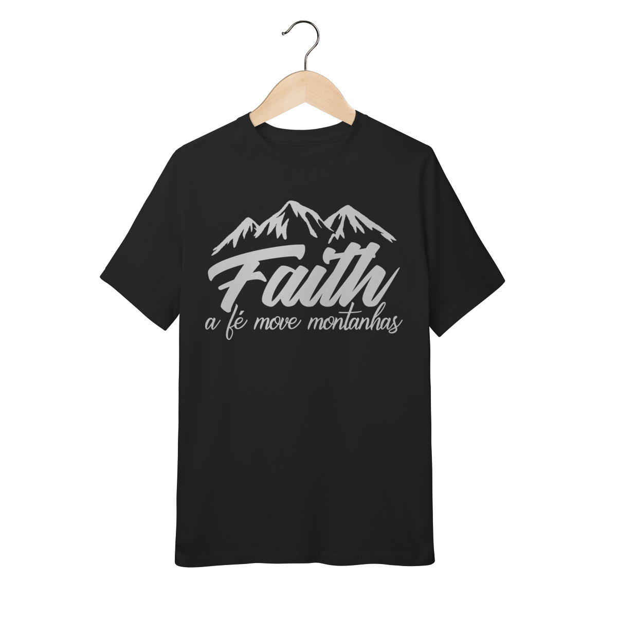 Camiseta Infantil a Fé Move montanhas