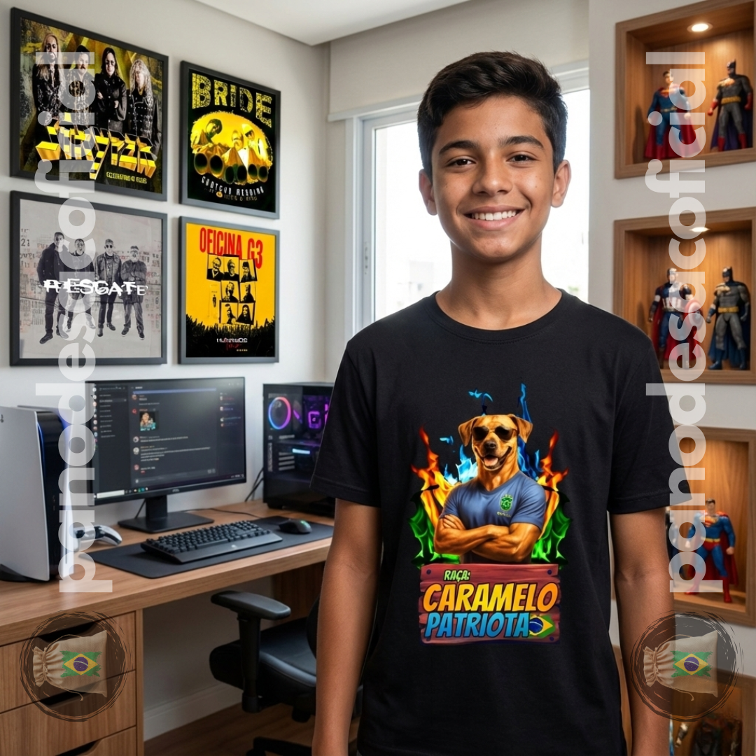 Camiseta Teen CARAMELO PATRIOTA (10 a 14 anos)