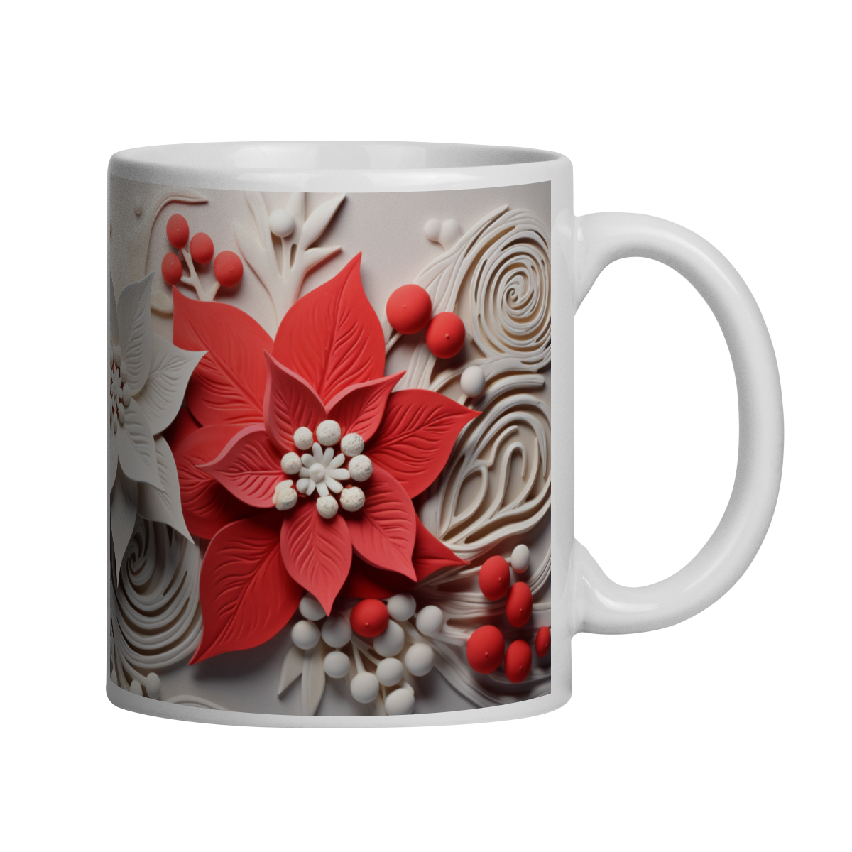 Caneca 3D - Natal - Flores