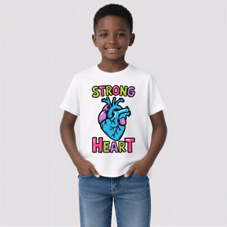 Strong Heart – Coração Forte (Kids) | Tamanhos 10, 12 e 14