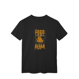 Camiseta Preta “Fogo Arderá no Altar”