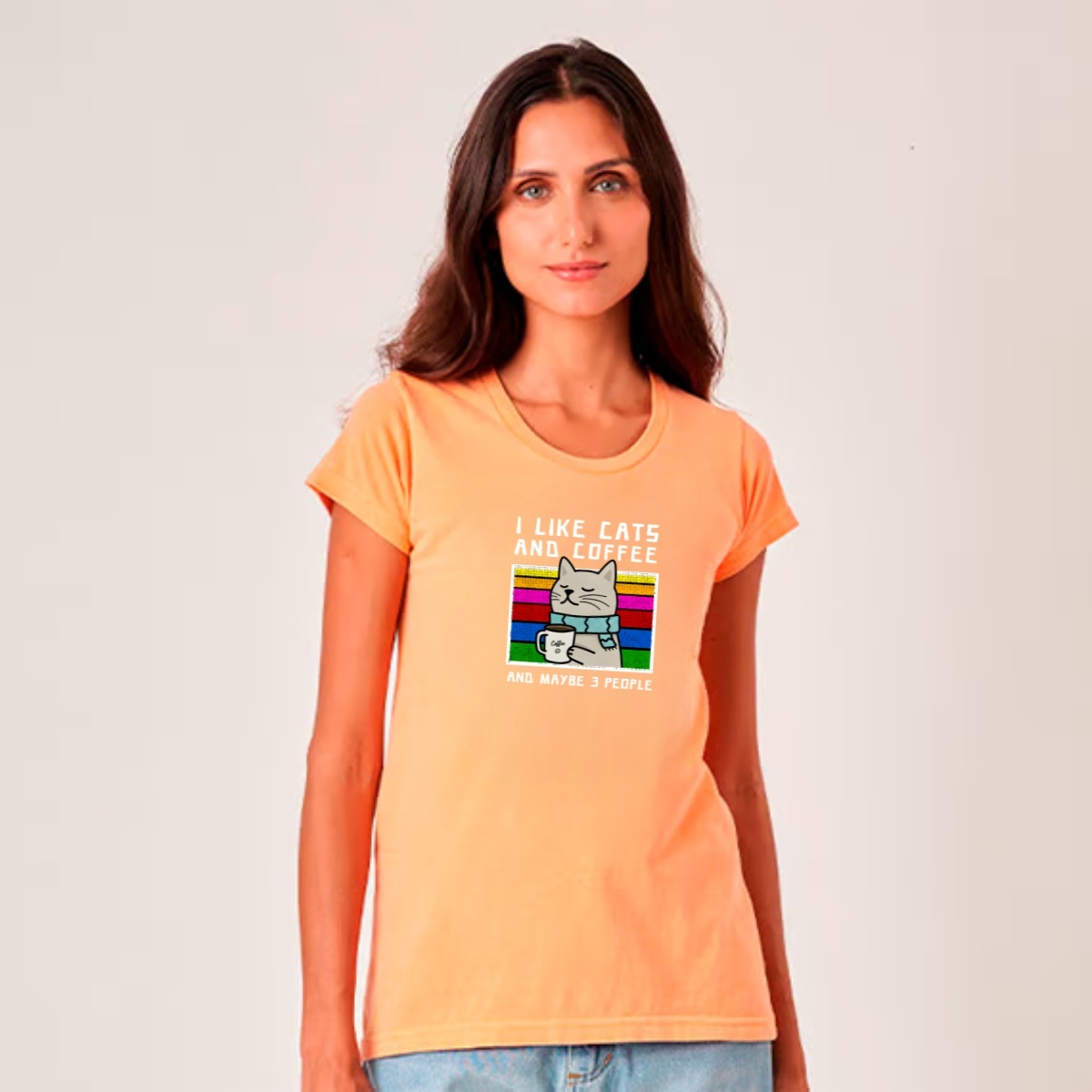 Baby Look I Like Cats and Coffee