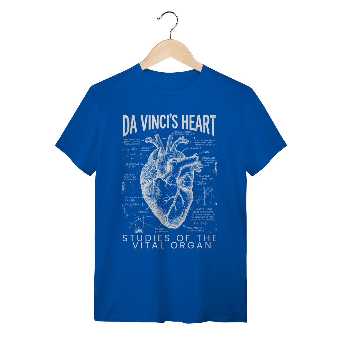 Camiseta Coração Anatômico Da Vinci: A Mecânica da Vida